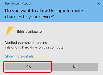 The User Account Control dialog.